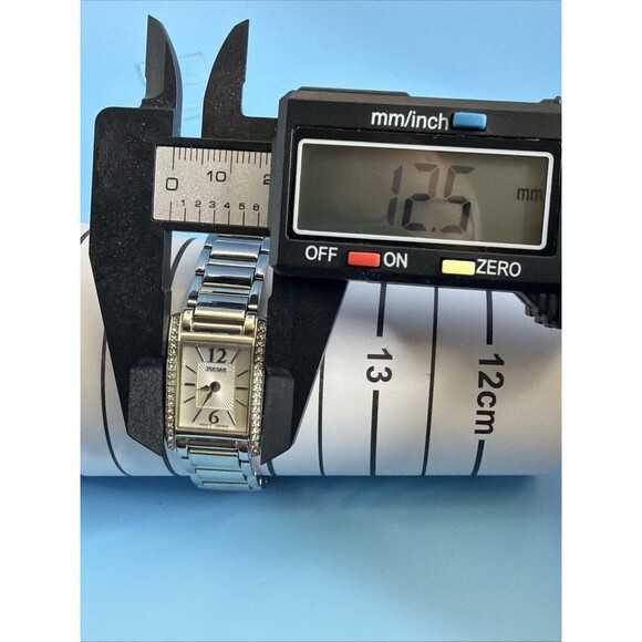 Pulsar Watch Womens Crystal Accent Rectangular Stainless Steel 18mm New Battery main image 4